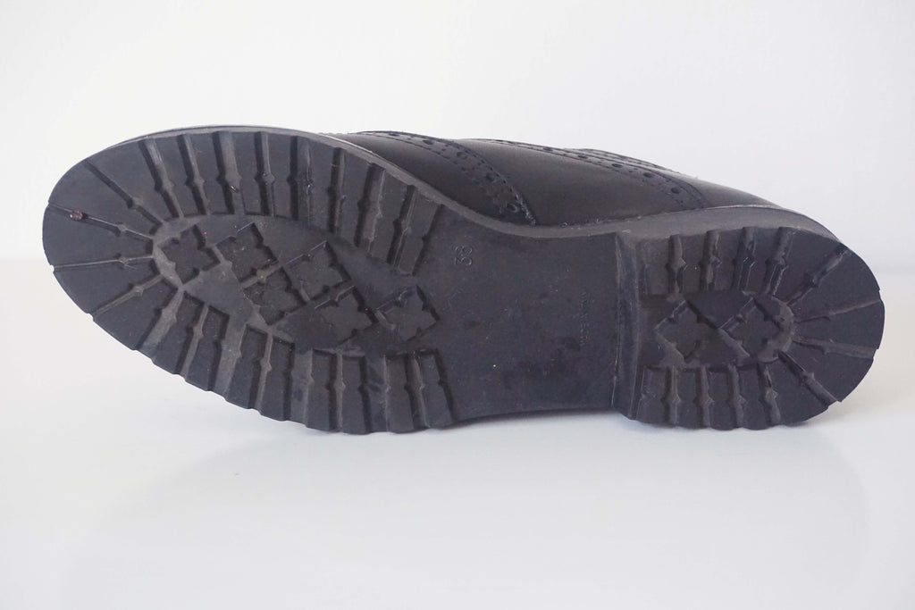 Francesine nere donna 38 in pelle Made in Italy