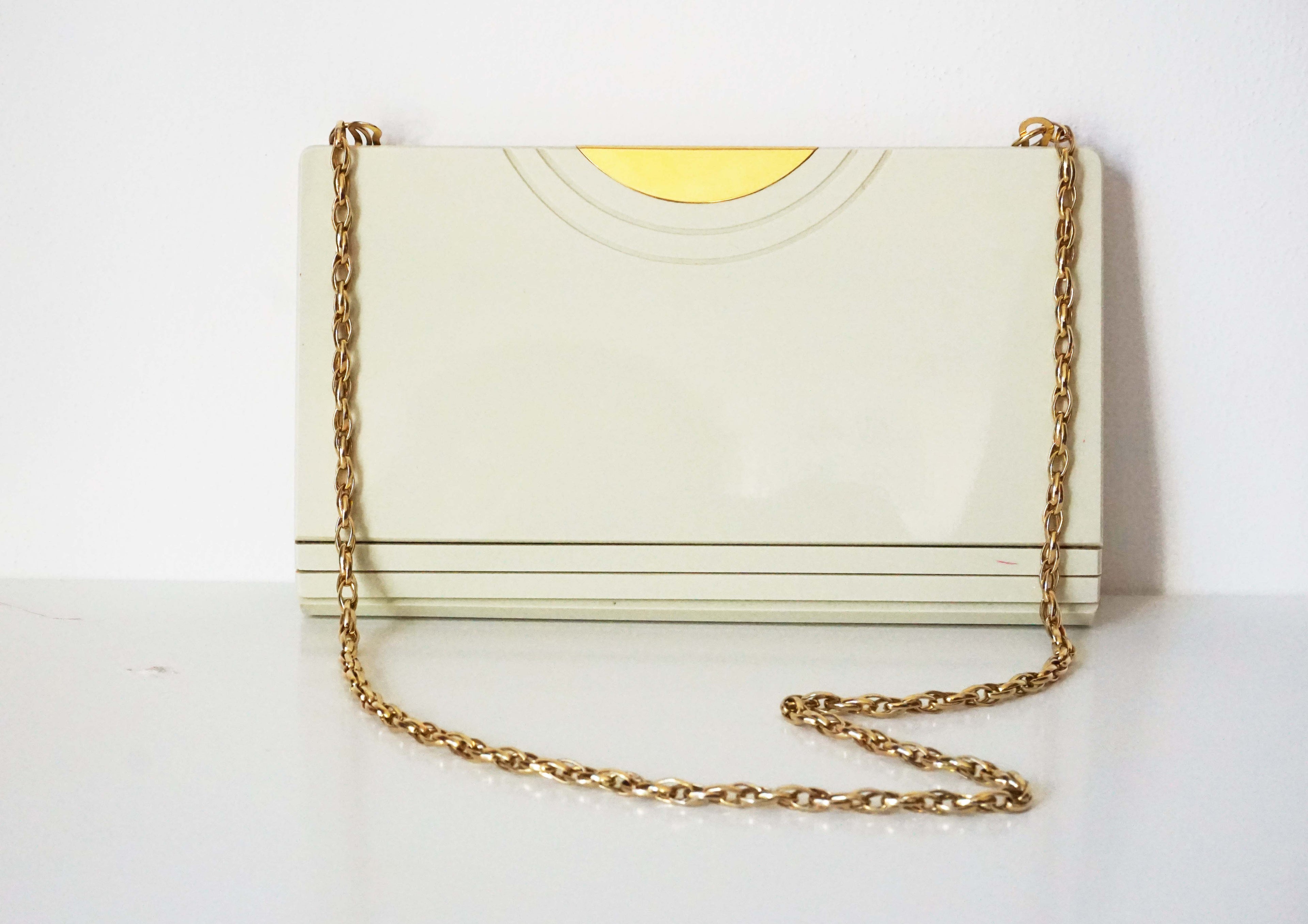 Clutch bag anni '80 in acetato