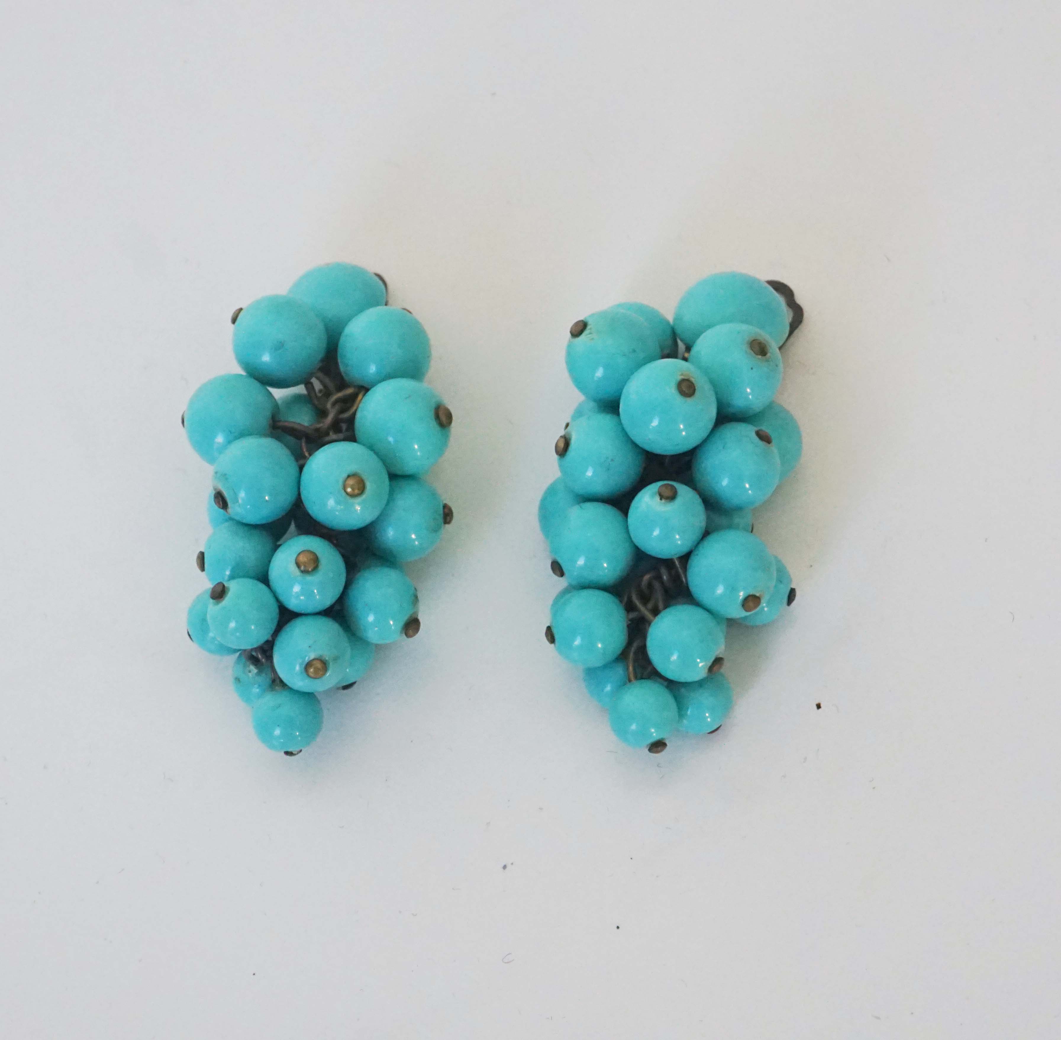 Orecchini a clip turchesi