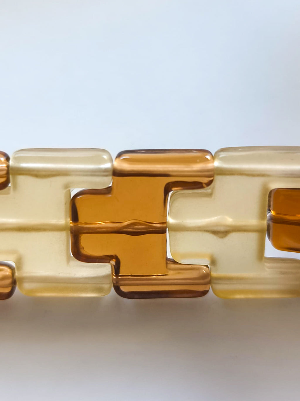 Cintura retrò in resina ambar e miele